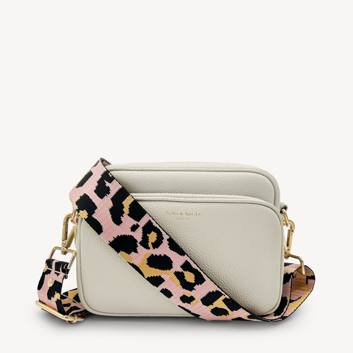 Pale Pink & Gold Leopard Strap