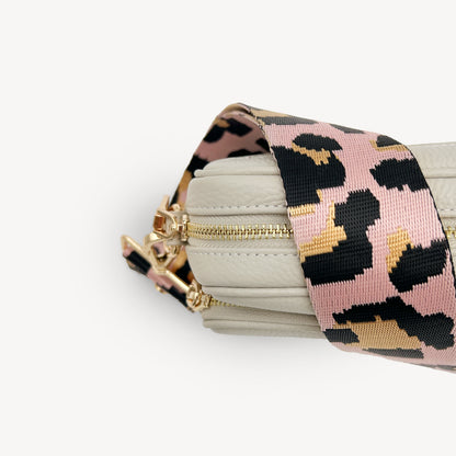 Pale Pink & Gold Leopard Strap