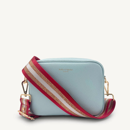 Red & Gold Glitter Stripe Strap