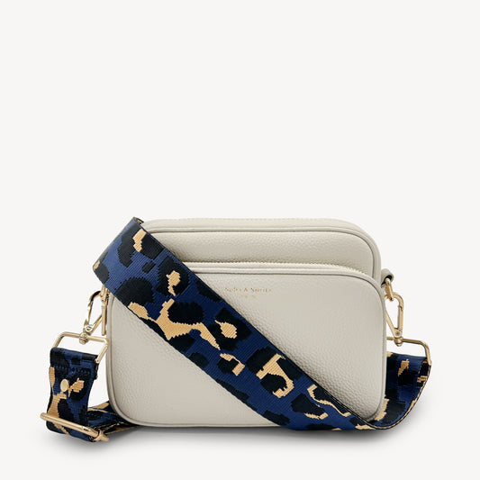 Navy & Gold Leopard Strap