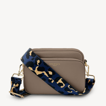 Navy & Gold Leopard Strap