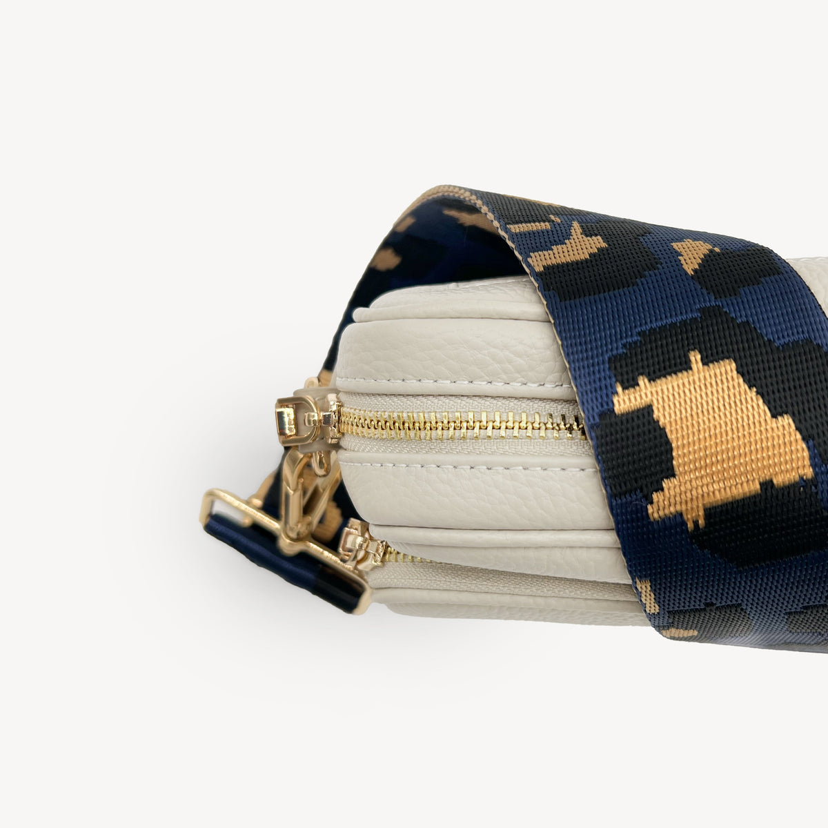 Navy & Gold Leopard Strap