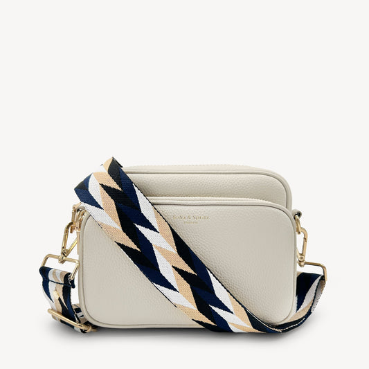 Navy & White Mosaic Strap