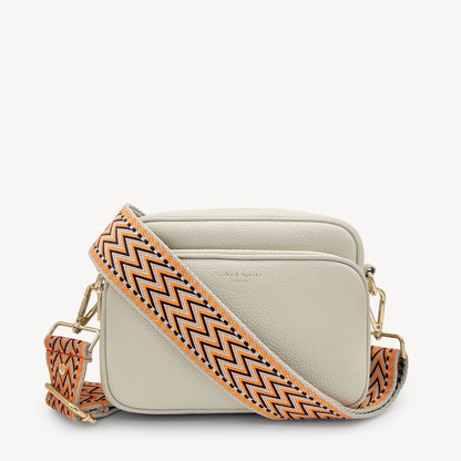 Orange, Black & Stone Aztec Strap