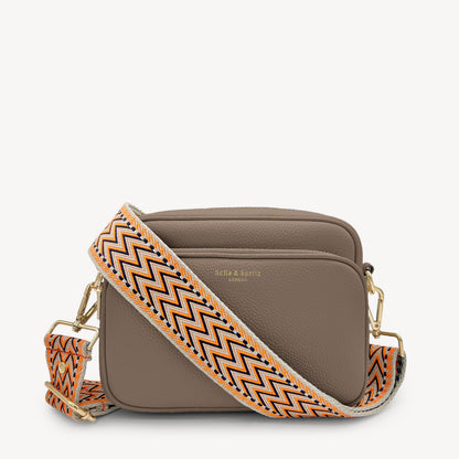 Orange, Black & Stone Aztec Strap