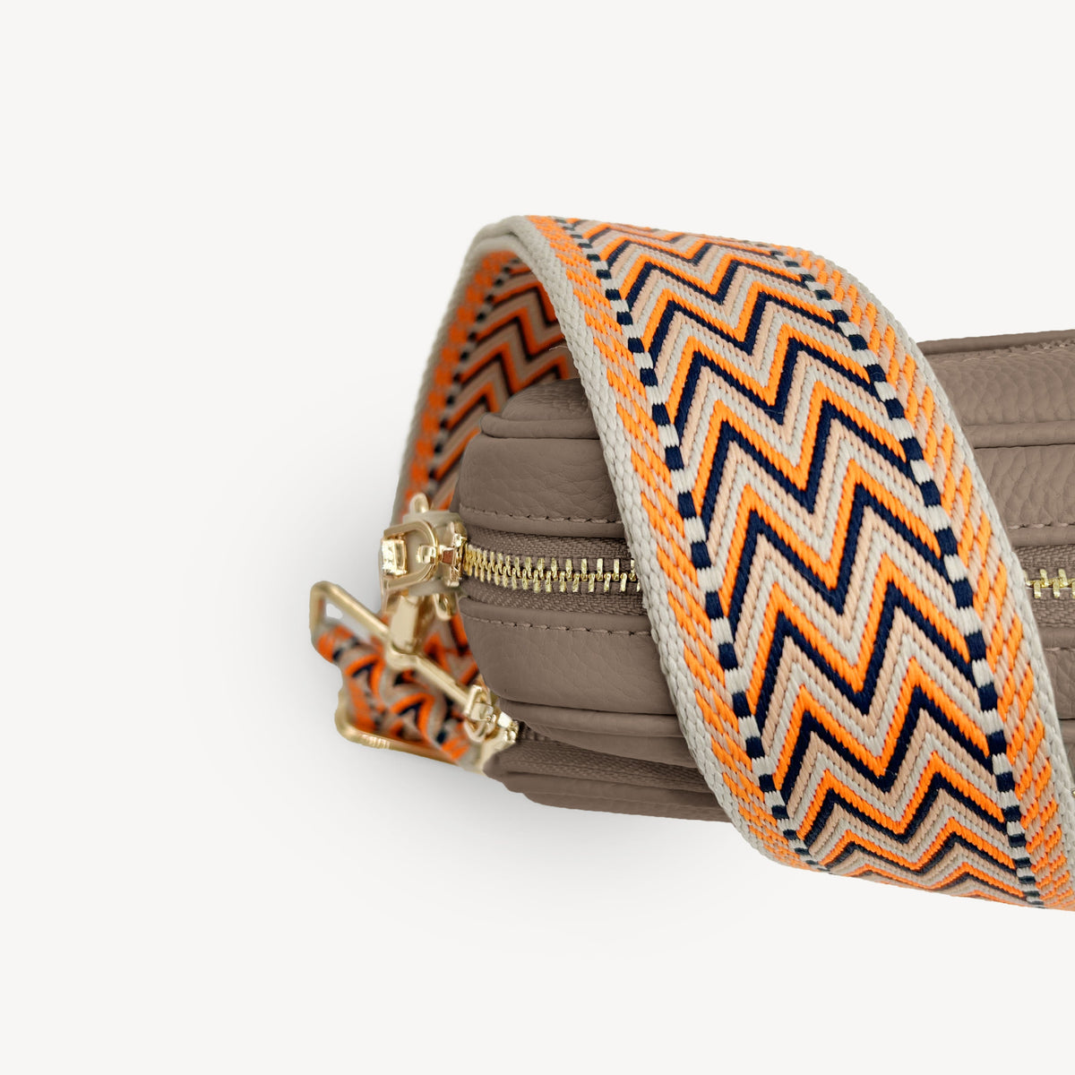 Orange, Black & Stone Aztec Strap