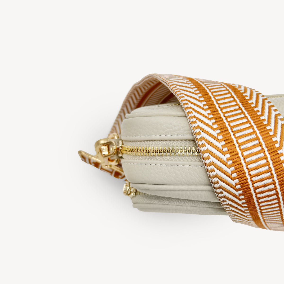 Tan & White Stripe Aztec Strap