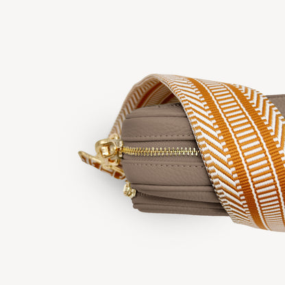 Tan & White Stripe Aztec Strap