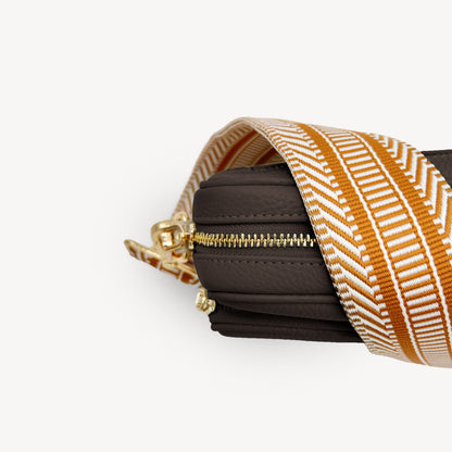 Tan & White Stripe Aztec Strap