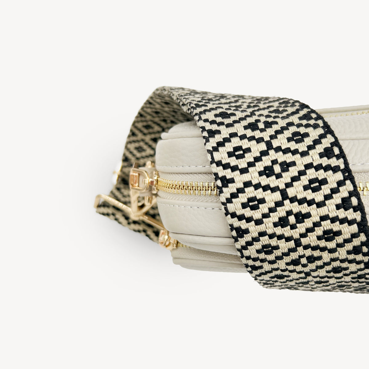 Black & Stone Embroidered Strap