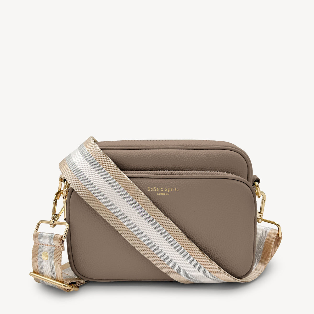 Champagne & Silver Stripe Strap