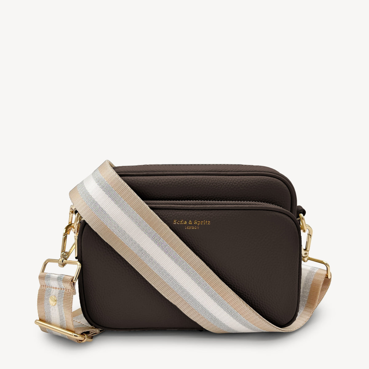 Champagne & Silver Stripe Strap