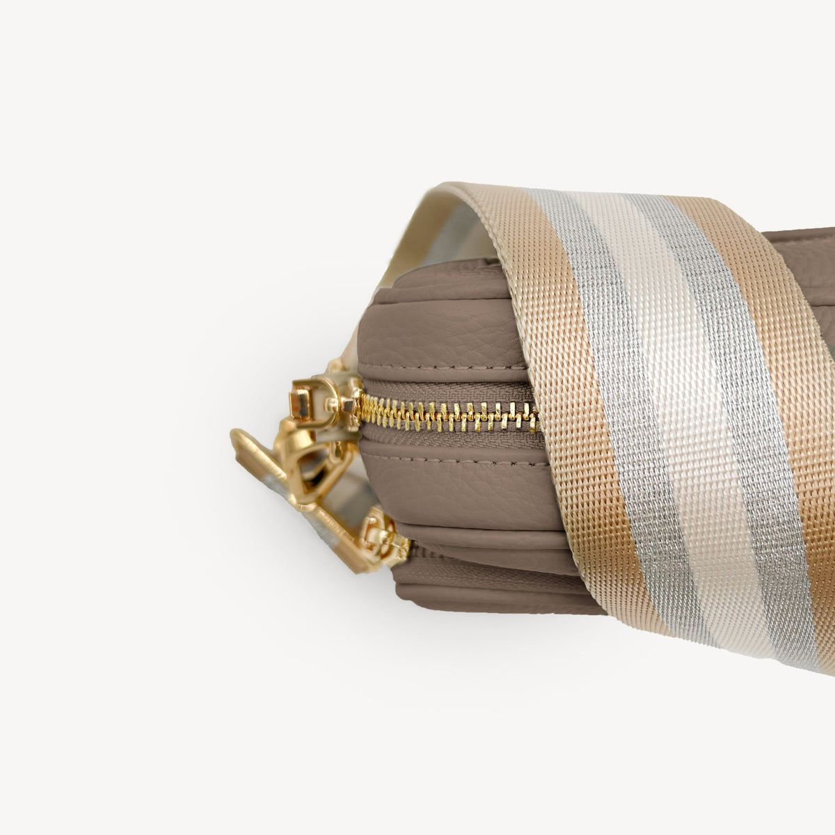 Champagne & Silver Stripe Strap