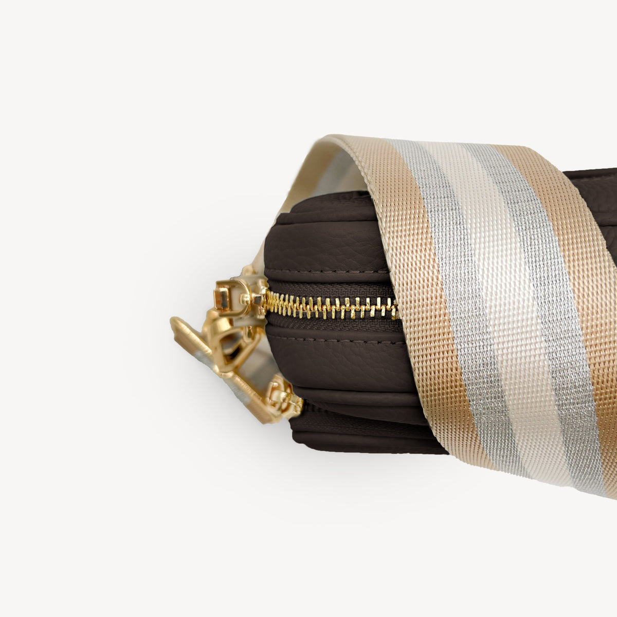 Champagne & Silver Stripe Strap