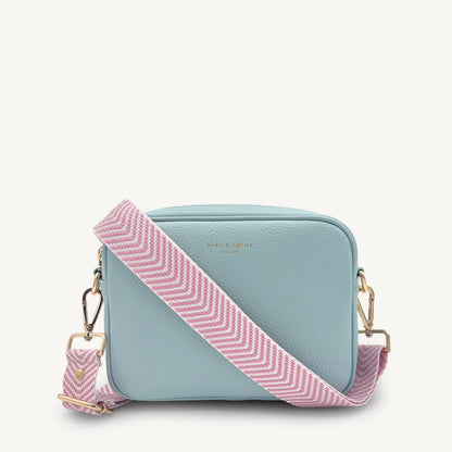 Pale Pink & White Chevron Strap