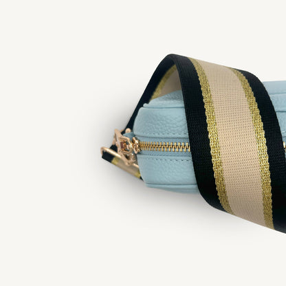 Black, Beige & Gold Stripe Strap