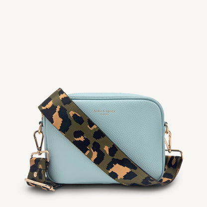 Olive Green & Gold Leopard Strap