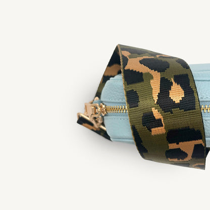 Olive Green & Gold Leopard Strap