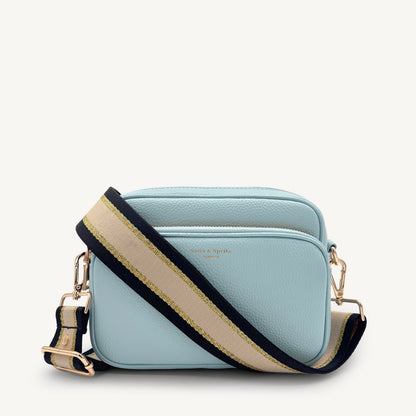 Black, Beige & Gold Stripe Strap