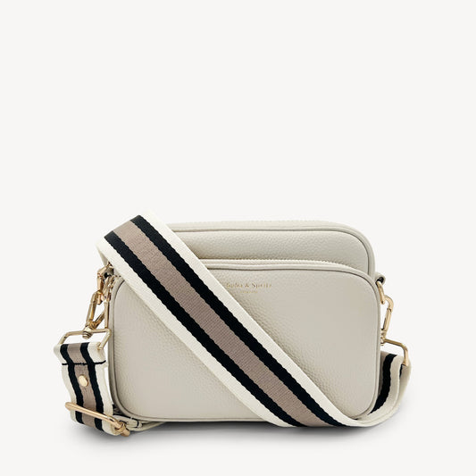 Black, Stone & Tan Stripe Strap