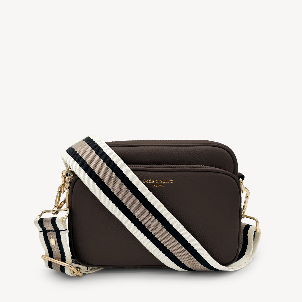 Black, Stone & Tan Stripe Strap