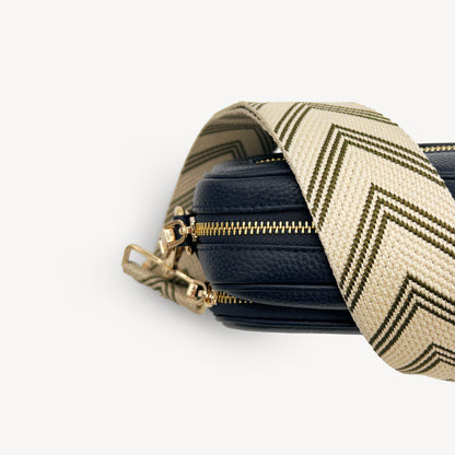 Olive Green & Stone Arrow Strap