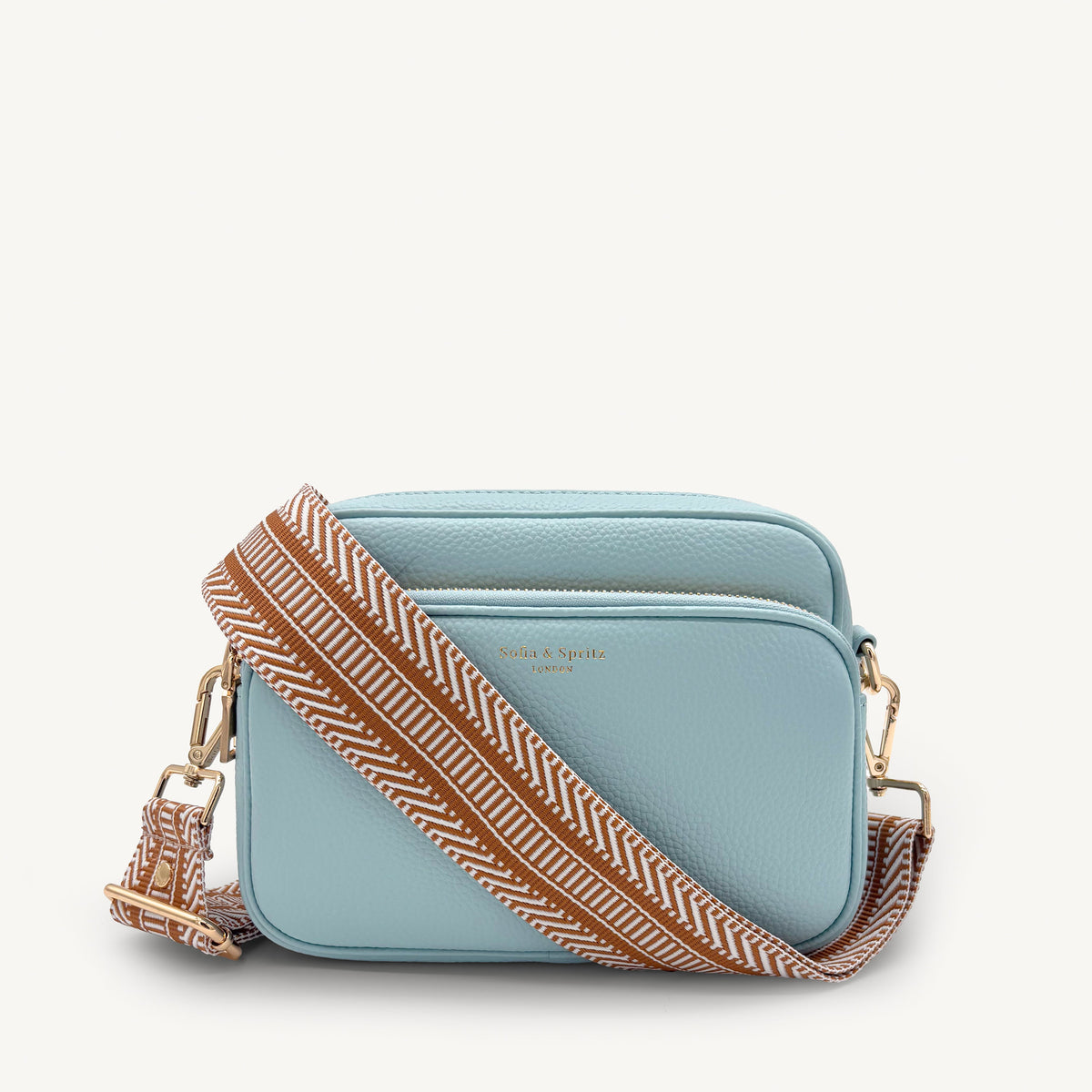 Tan & White Stripe Aztec Strap