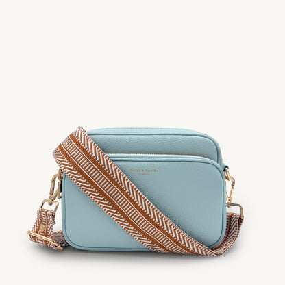 Tan & White Stripe Aztec Strap