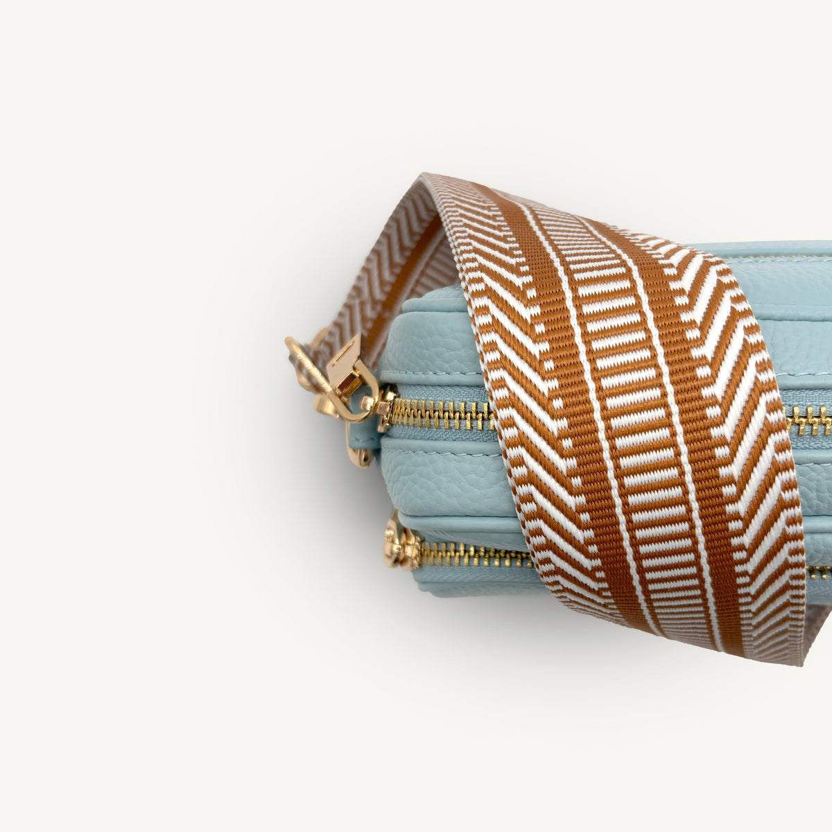 Tan & White Stripe Aztec Strap