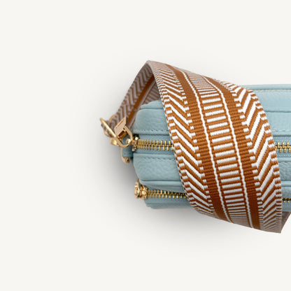 Tan & White Stripe Aztec Strap