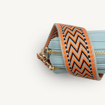 Orange, Black & Stone Aztec Strap