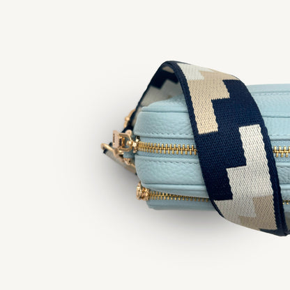 Navy, Stone & Tan Puzzle Strap