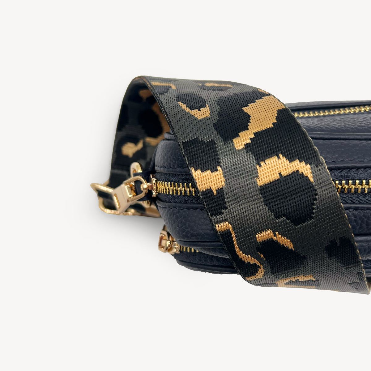 Grey & Gold Leopard Strap