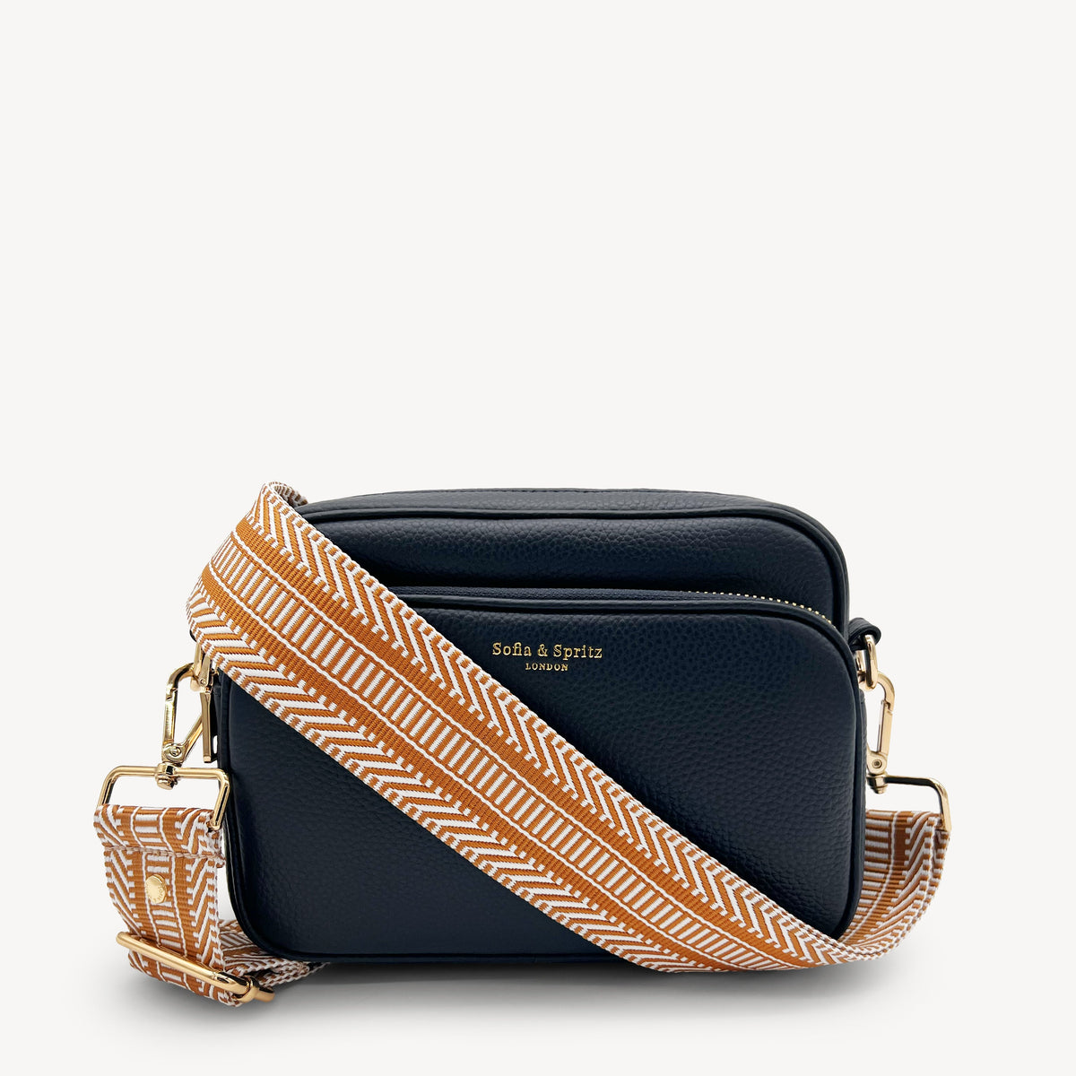 Tan & White Stripe Aztec Strap