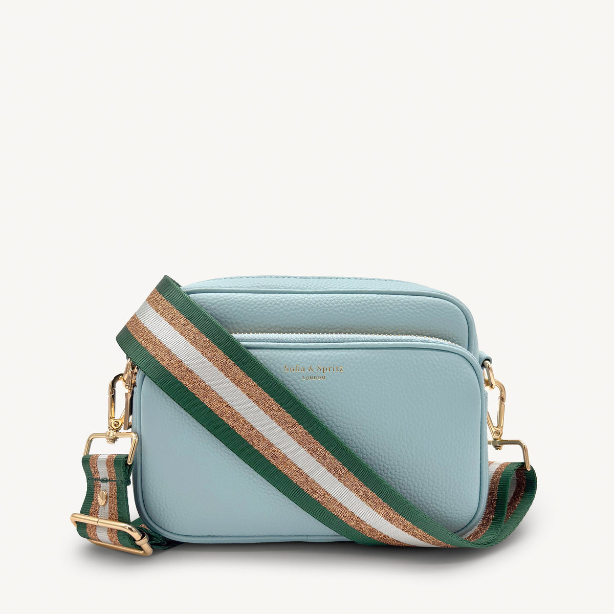 Green & Gold Glitter Stripe Strap