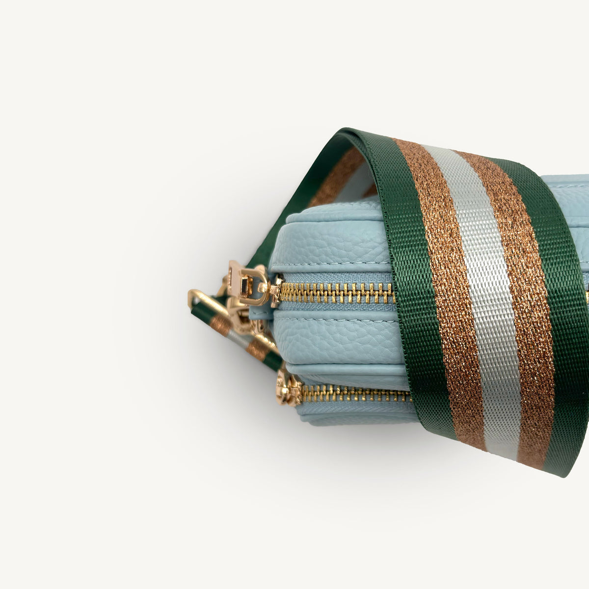 Green & Gold Glitter Stripe Strap