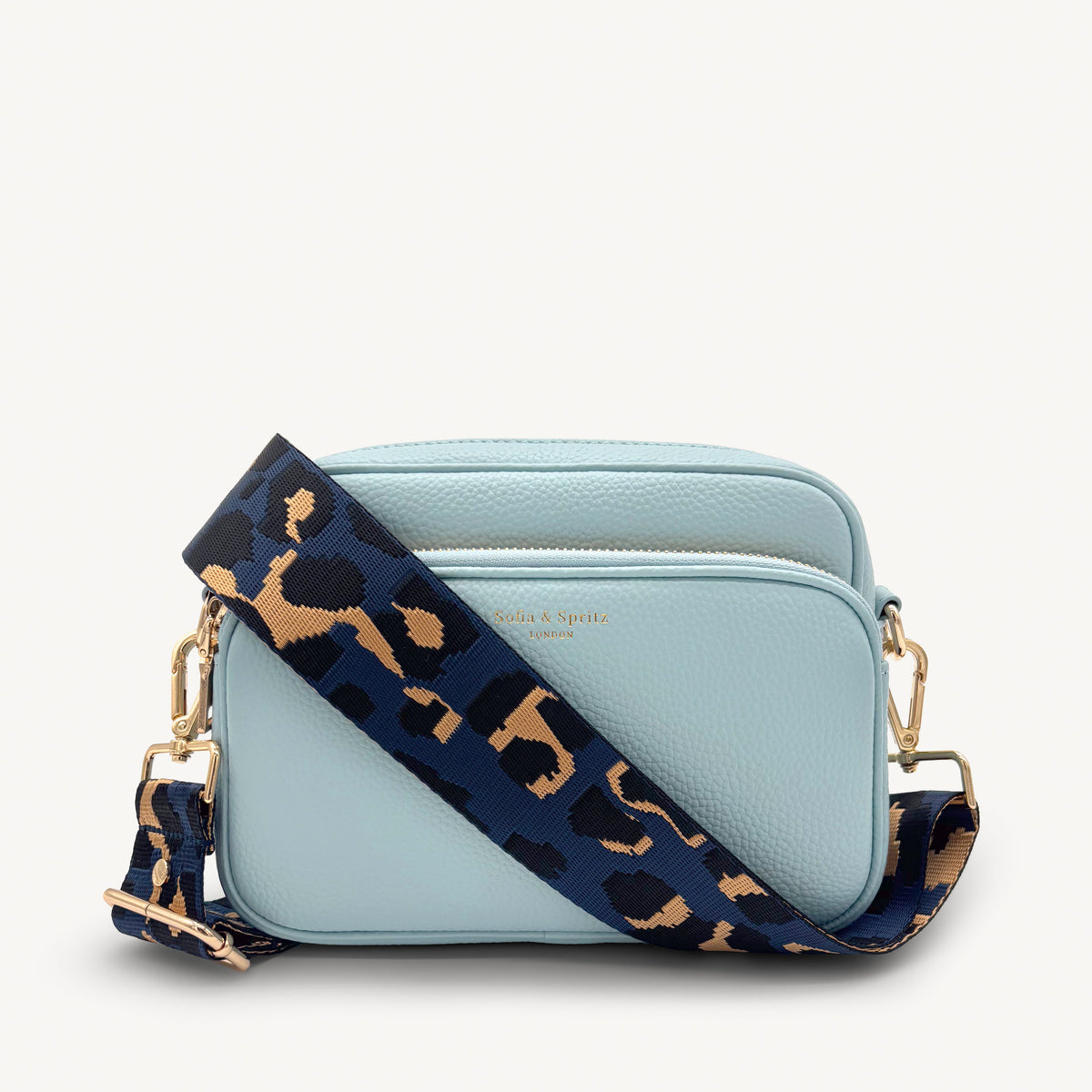Navy & Gold Leopard Strap