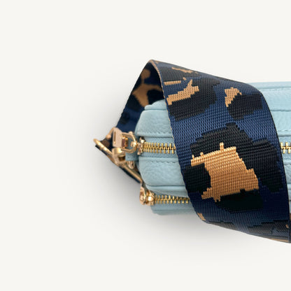 Navy & Gold Leopard Strap