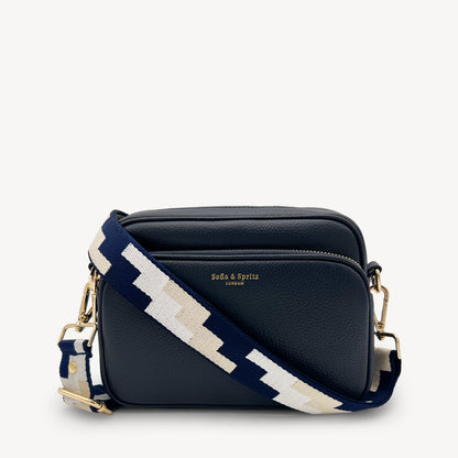 Navy, Stone & Tan Puzzle Strap