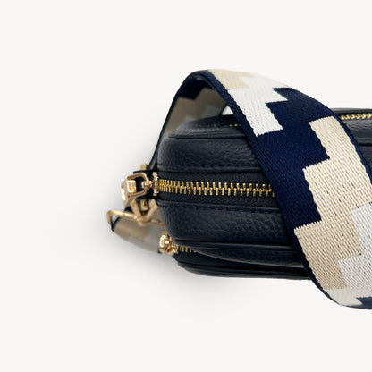 Navy, Stone & Tan Puzzle Strap