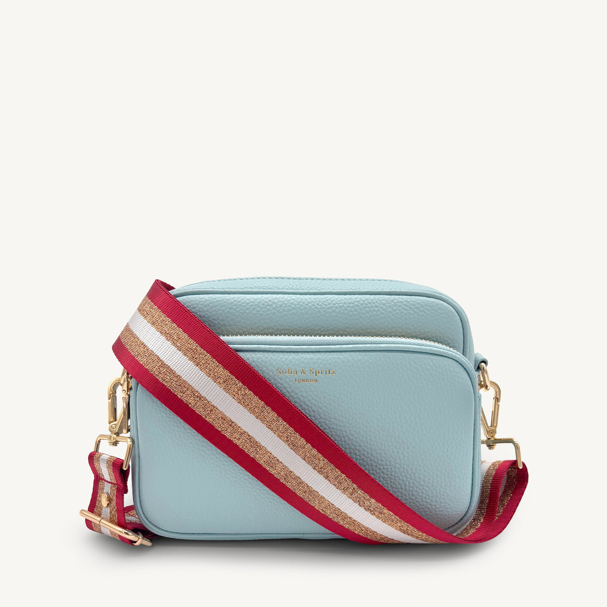 Red & Gold Glitter Stripe Strap
