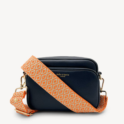 Orange & Stone Embroidered Strap