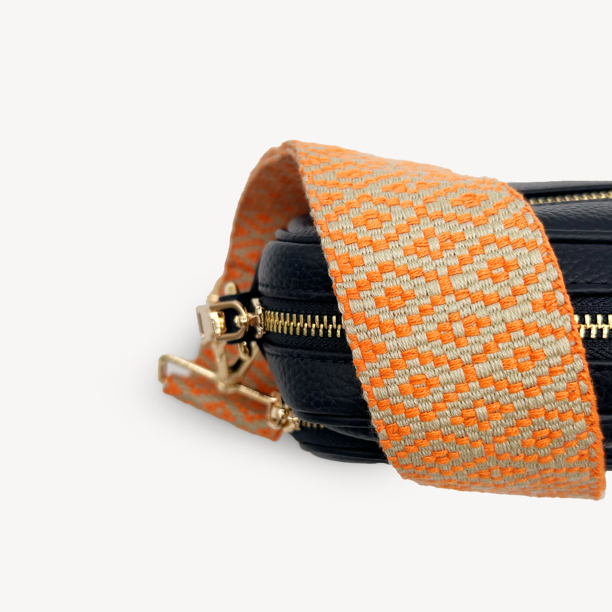Orange & Stone Embroidered Strap