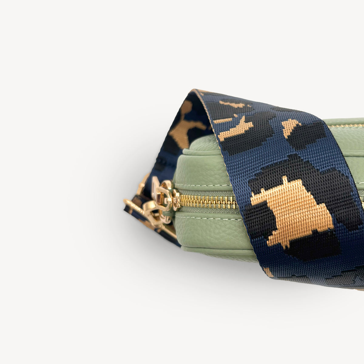 Navy & Gold Leopard Strap