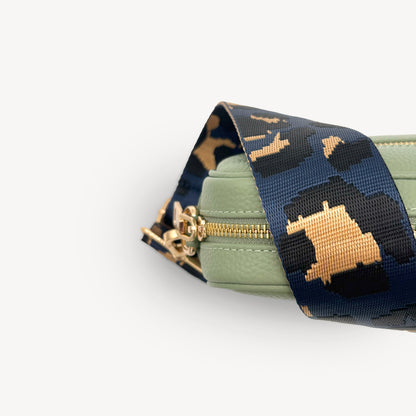 Navy & Gold Leopard Strap