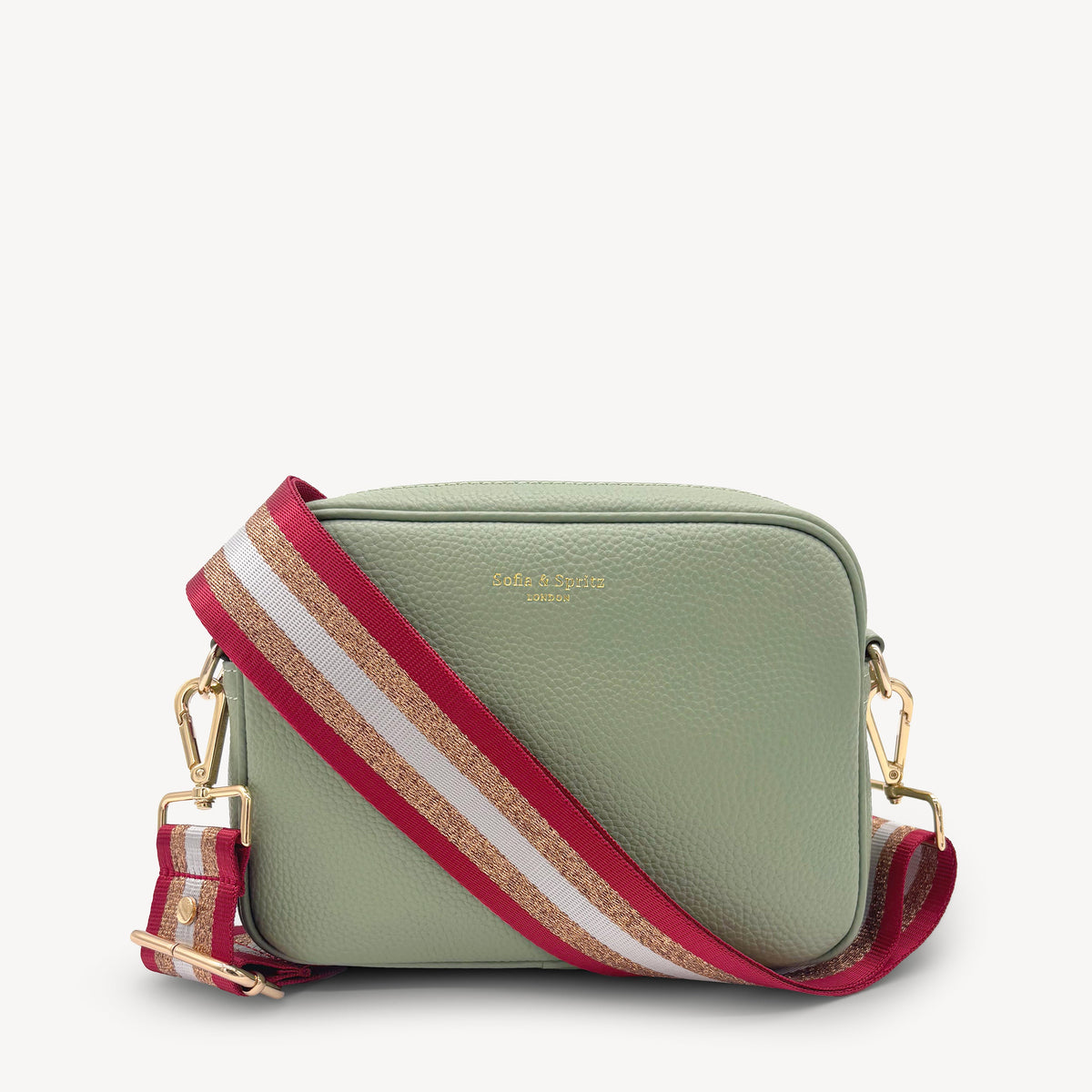 Red & Gold Glitter Stripe Strap