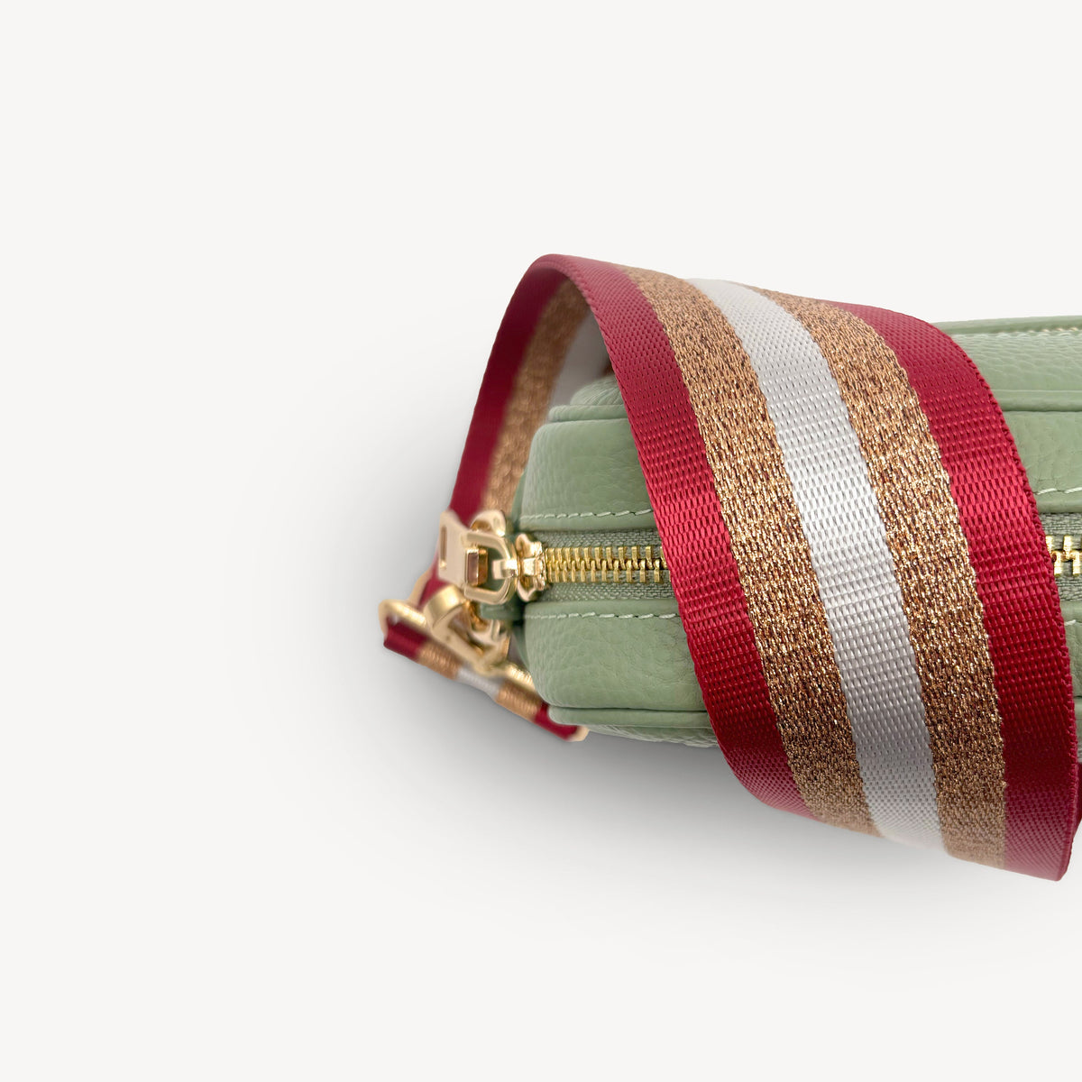 Red & Gold Glitter Stripe Strap