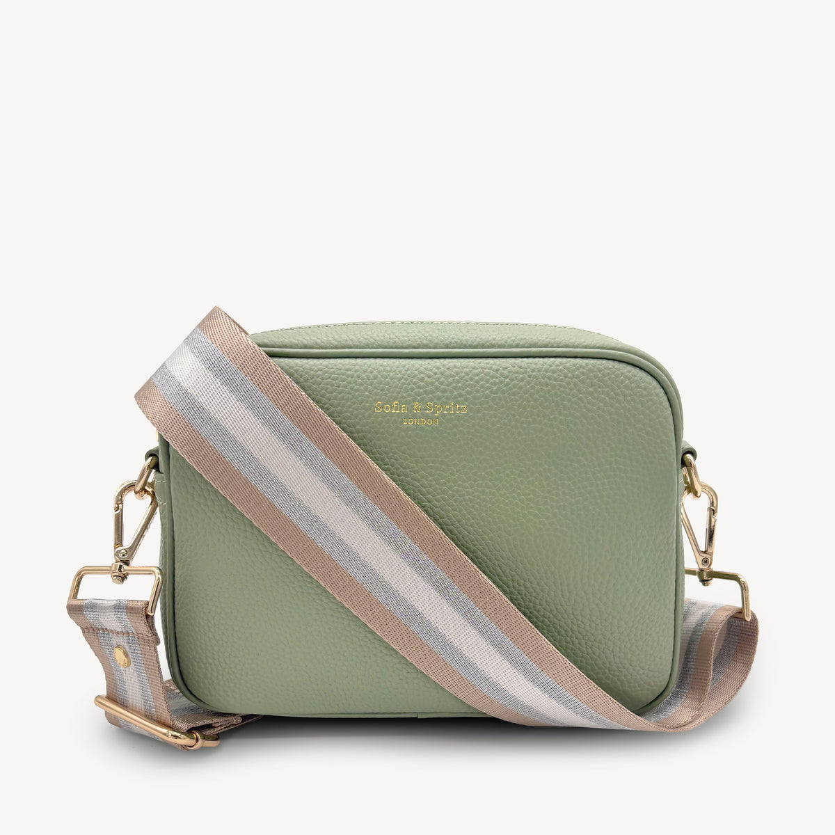 Champagne & Silver Stripe Strap