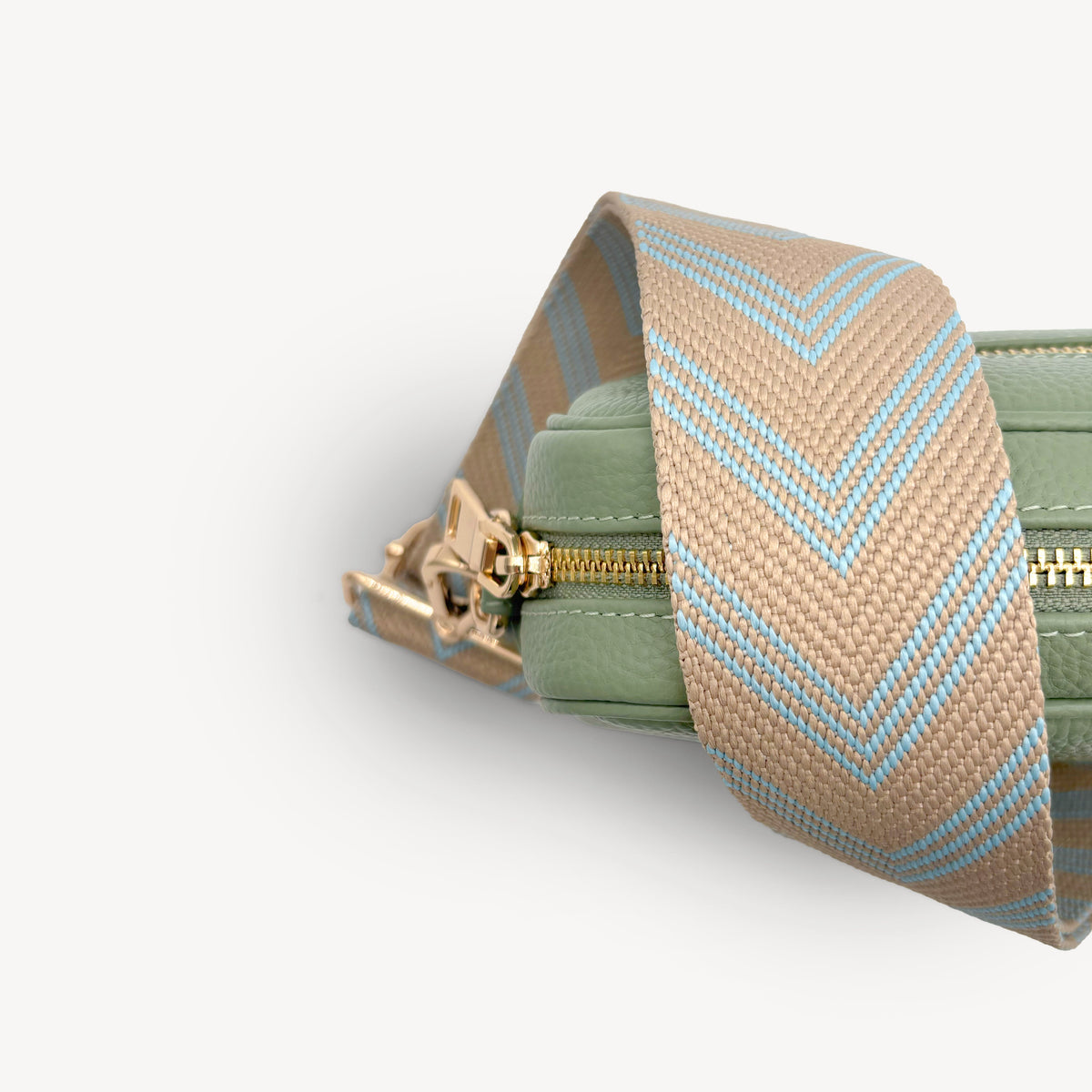 Pale Blue & Tan Arrow Strap