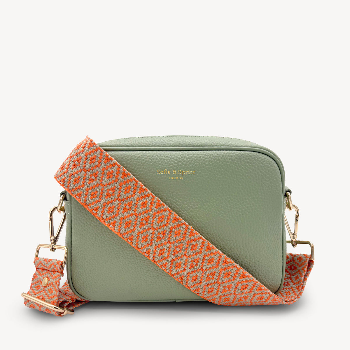 Orange & Stone Embroidered Strap